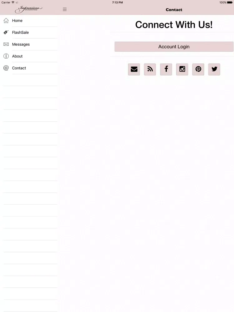 Tangkapan layar Impressions Online Boutique iPad 