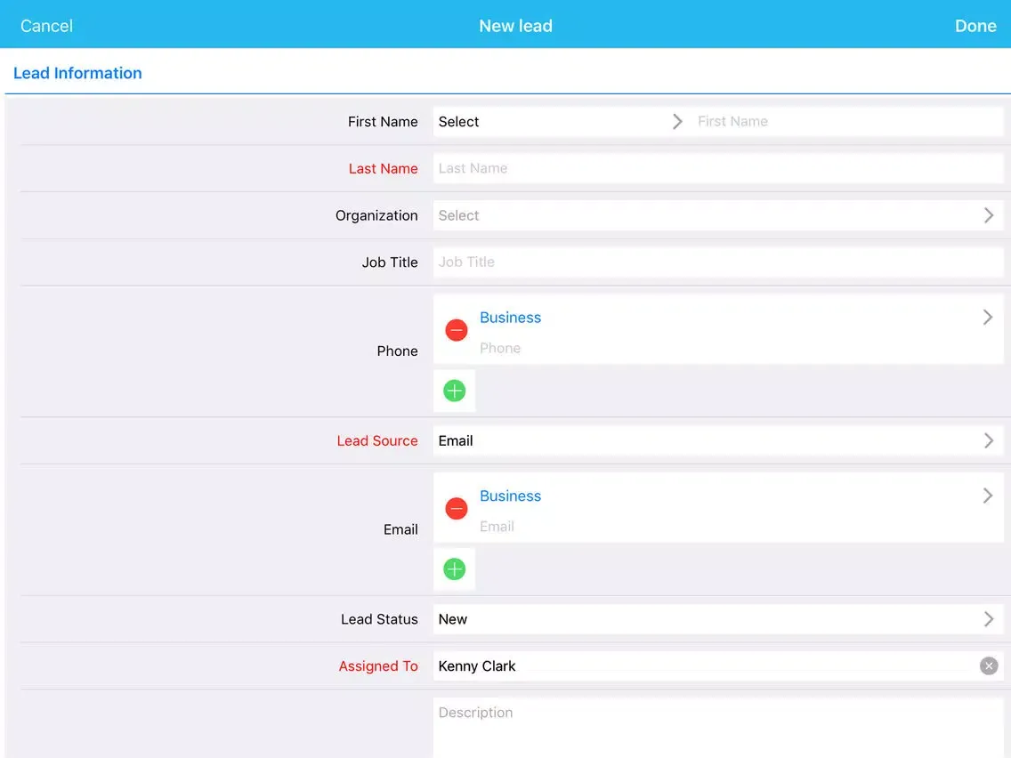 تصاویر Apptivo CRM iPad 