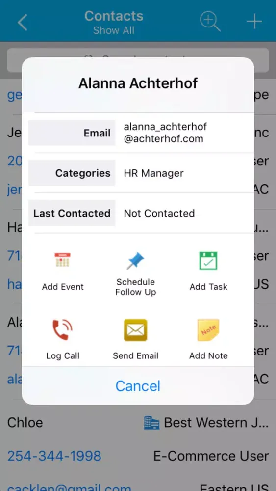 تصاویر Apptivo CRM