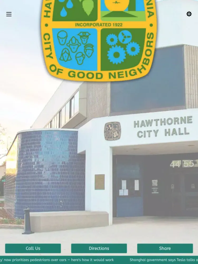 Capturas de tela do City of Hawthorne CA iPad 