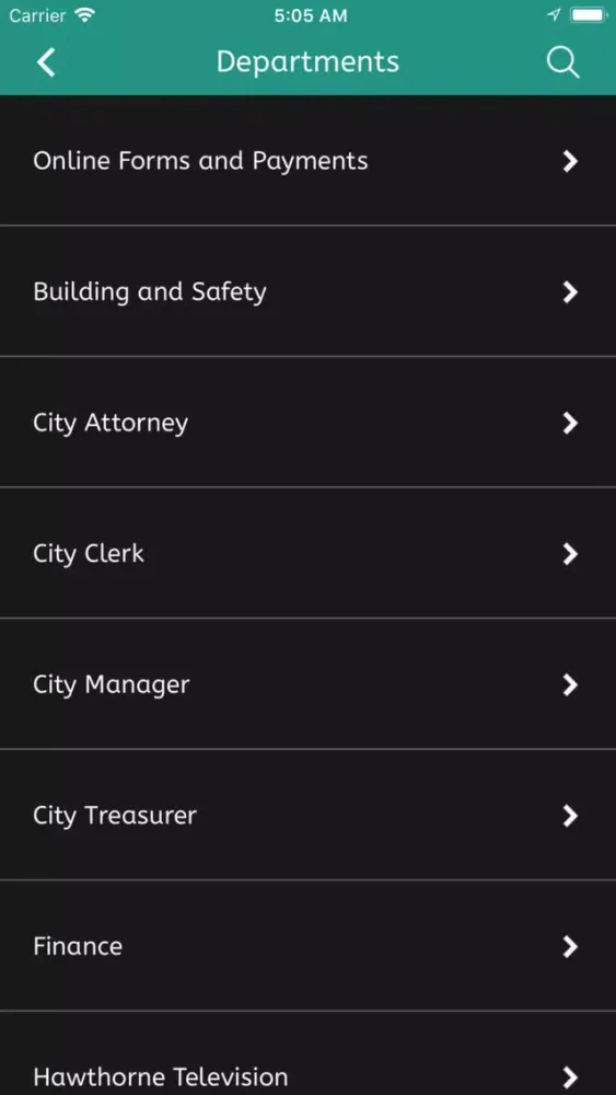 Capturas de tela do City of Hawthorne CA