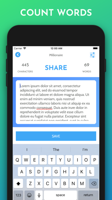 Zrzuty ekranu Word Counter & Notes