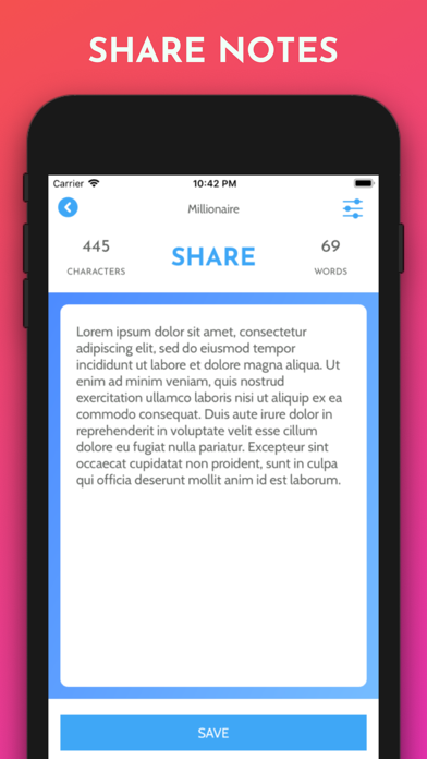 Zrzuty ekranu Word Counter & Notes