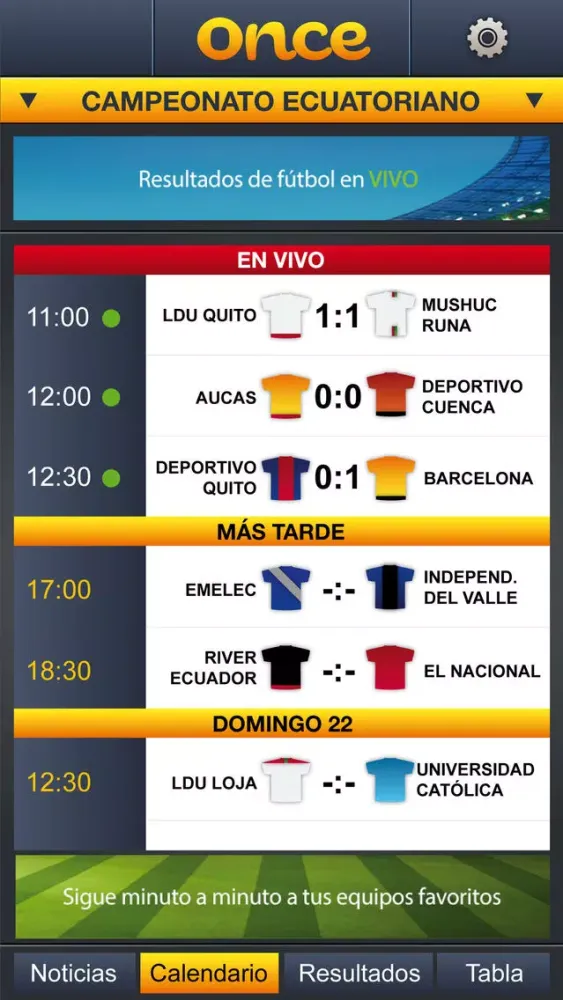 Once Futbol Ecuador Screenshots