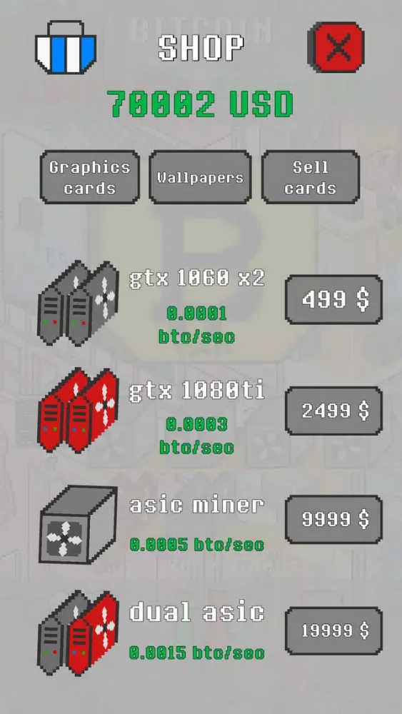 Tangkapan skrin Bitcoin·
