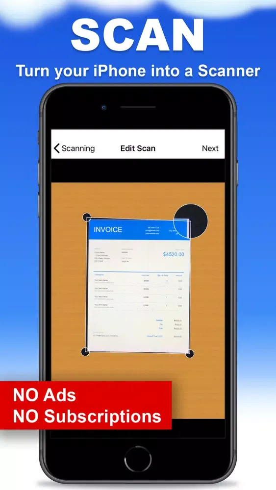 Zrzuty ekranu Scanner App - PDF Document