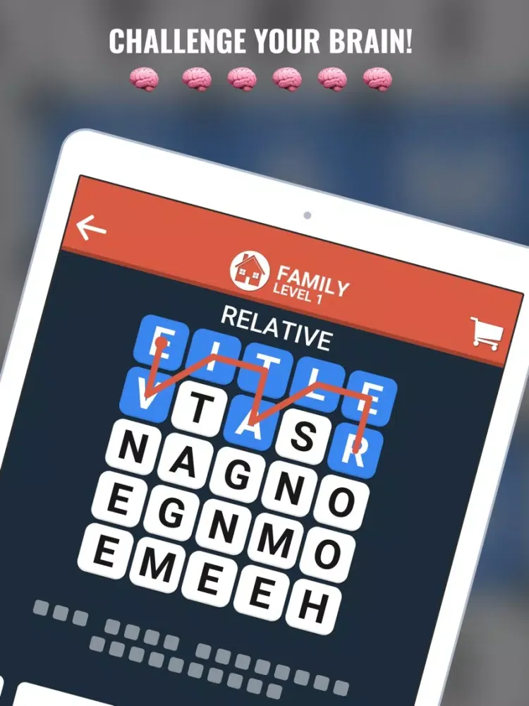 Tangkapan layar Word Crossy iPad 