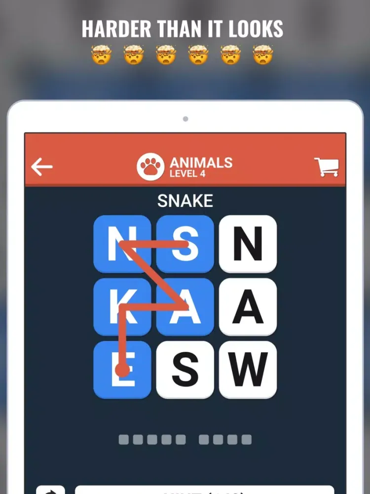 Tangkapan layar Word Crossy iPad 