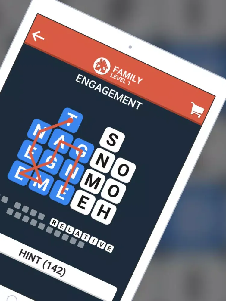 Tangkapan layar Word Crossy iPad 
