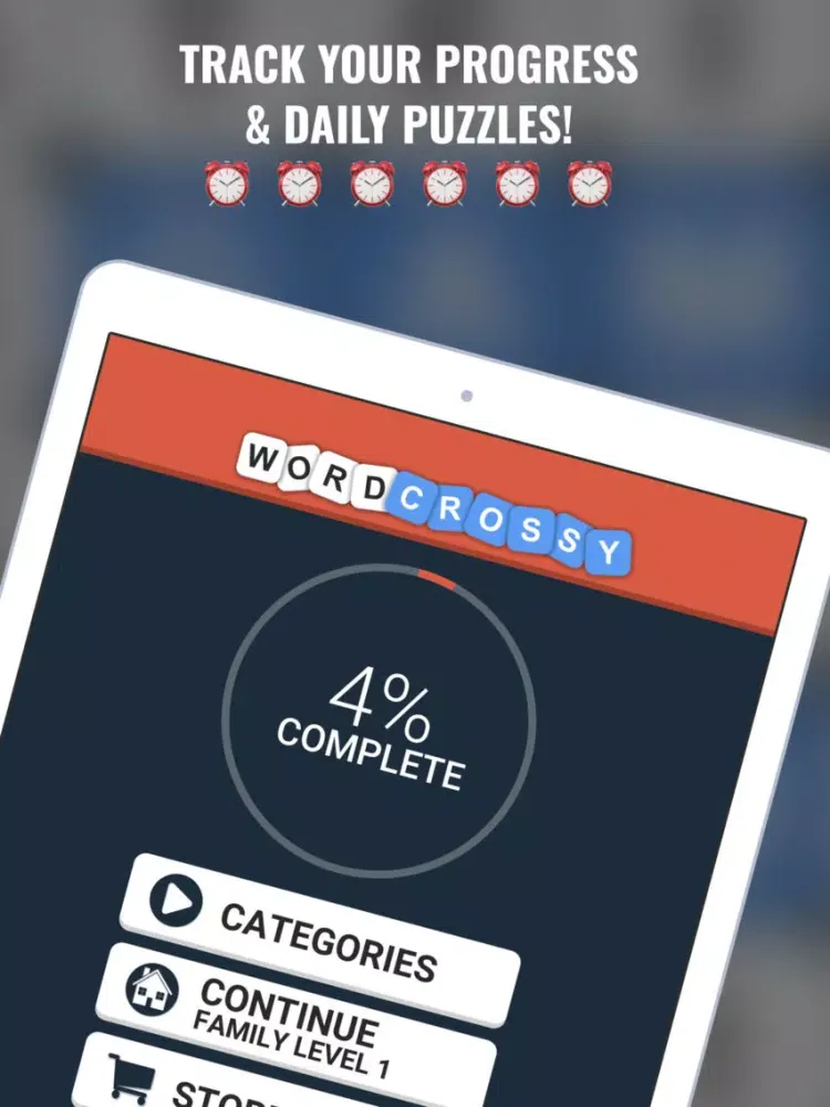 Tangkapan layar Word Crossy iPad 