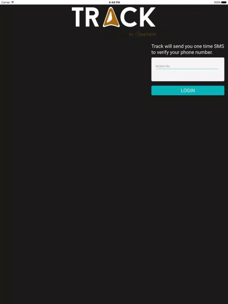 ภาพหน้าจอของ App Track iPad 