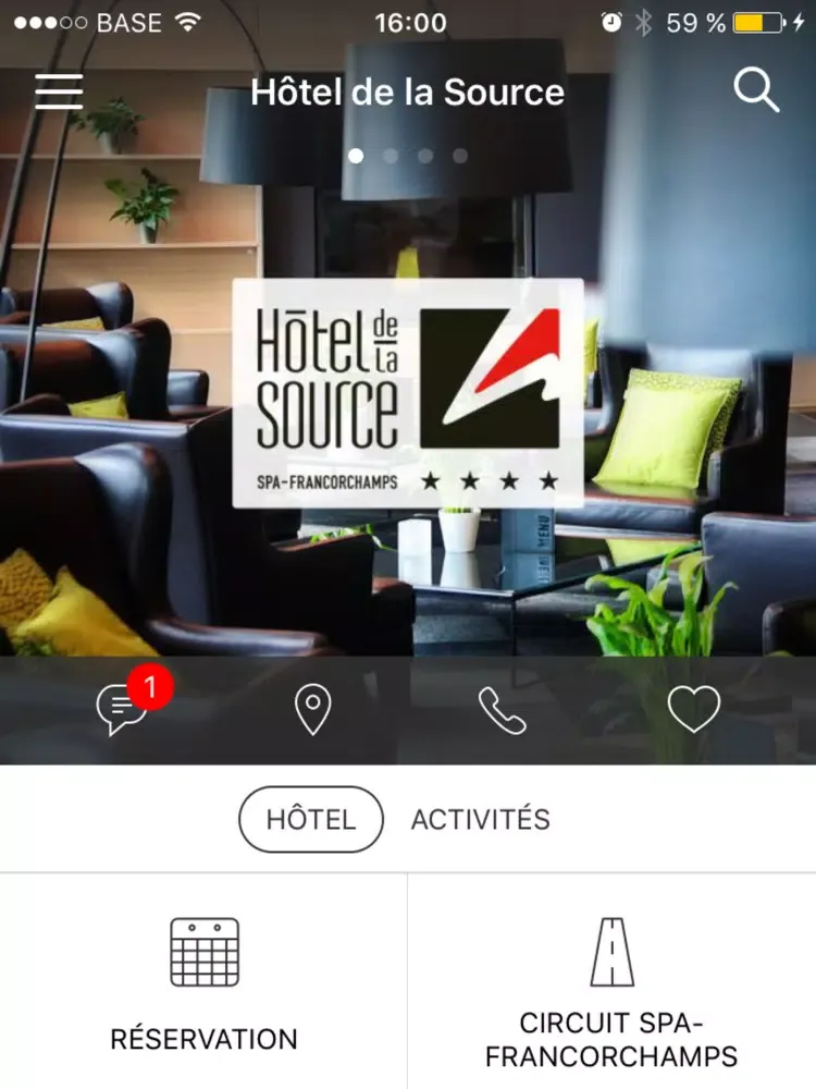 Tangkapan layar Hôtel de la Source iPad 