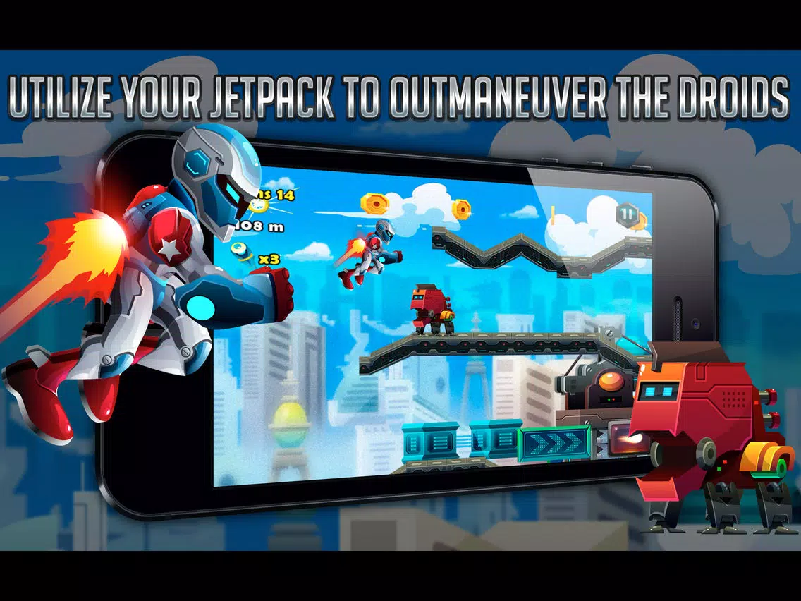 Droid Warfare Man: Jetpack Resistance Enforcement Division iPad  Ekran Görüntüleri