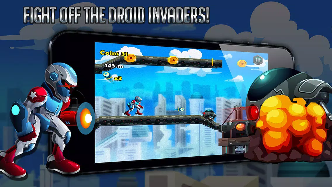 Droid Warfare Man: Jetpack Resistance Enforcement Division Ekran Görüntüleri