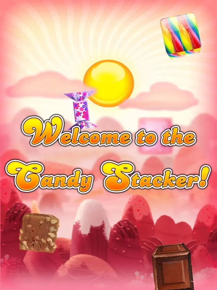 Candy Stacker with Sweet Cup-Cake Cotton Tower iPad  Ekran Görüntüleri