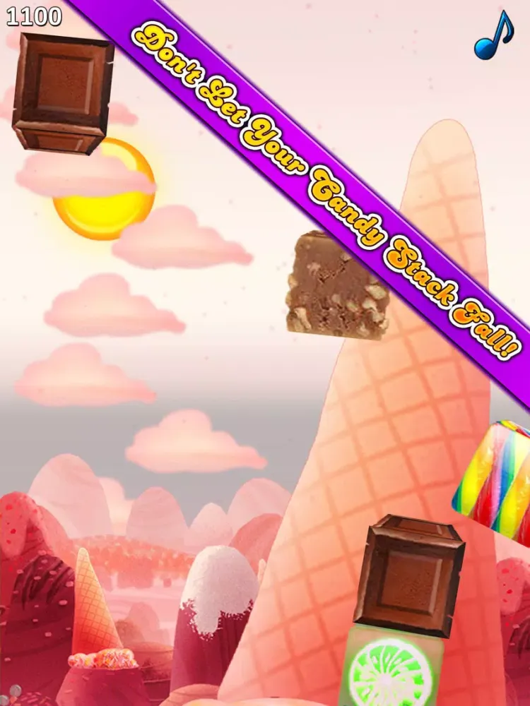 Candy Stacker with Sweet Cup-Cake Cotton Tower iPad  Ekran Görüntüleri
