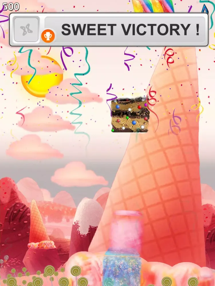 Candy Stacker with Sweet Cup-Cake Cotton Tower iPad  Ekran Görüntüleri