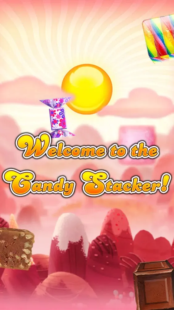 Candy Stacker with Sweet Cup-Cake Cotton Tower Ekran Görüntüleri