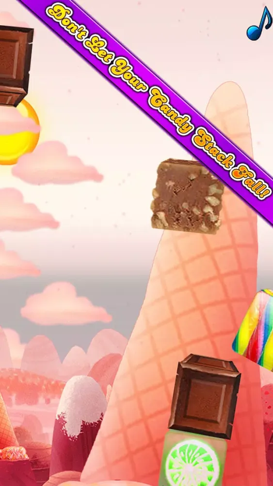 Candy Stacker with Sweet Cup-Cake Cotton Tower Ekran Görüntüleri