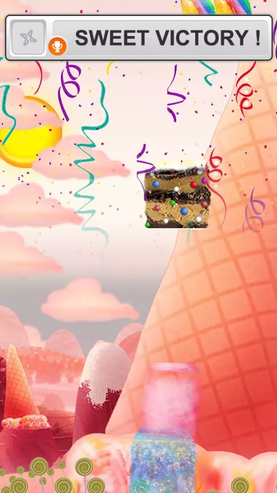 Candy Stacker with Sweet Cup-Cake Cotton Tower Ekran Görüntüleri