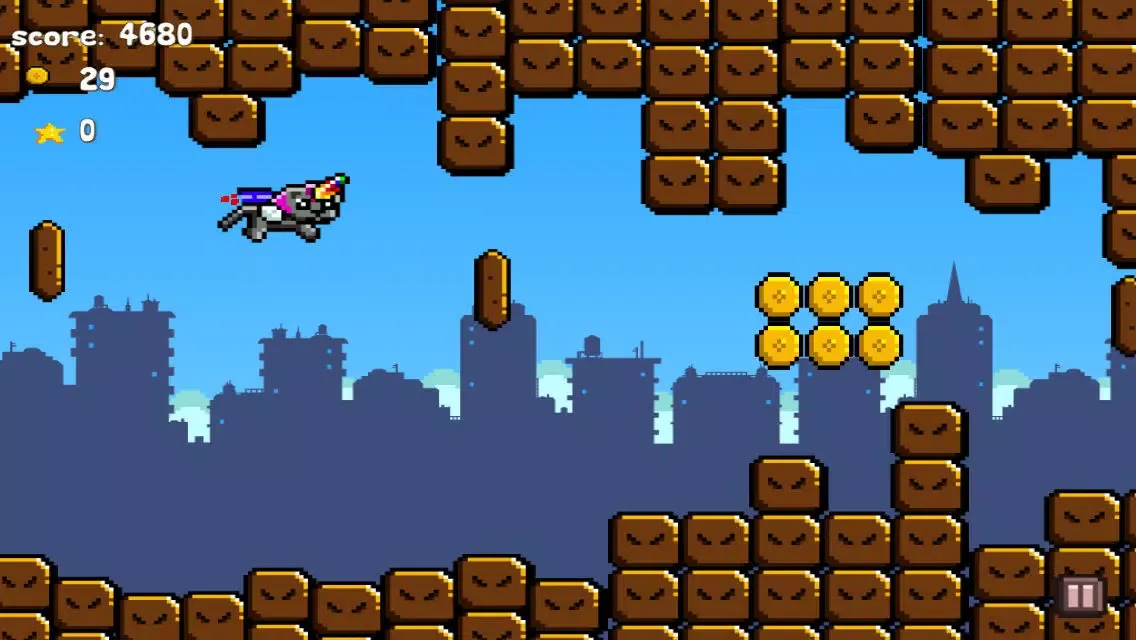 Tangkapan layar Unicorn-Cat Ruined My Life: Impossible Magic Rainbow Side-Scroller Survival On A Crazy Little Adventure