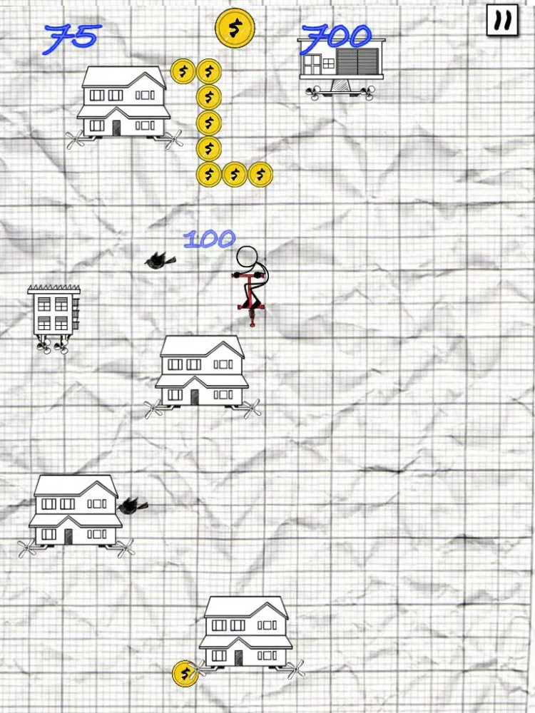 Captures d'écran de Pogo-Stick Jumper (Mega Endless Stick-man Adventure Game for Boys, Girls & Kids) iPad 