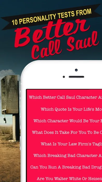 Which Character Are You? - Personality Quiz for Better Call Saul & Breaking Bad Screenshots