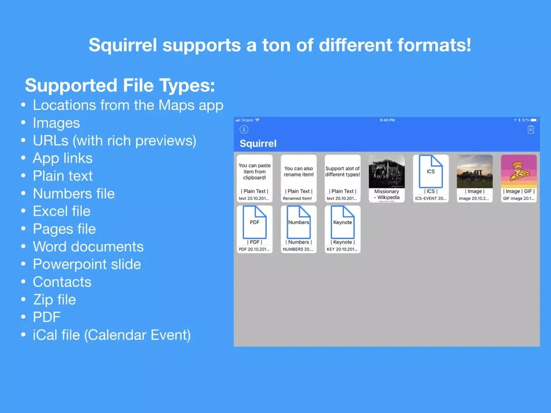Squirrel iPad  Ekran Görüntüleri
