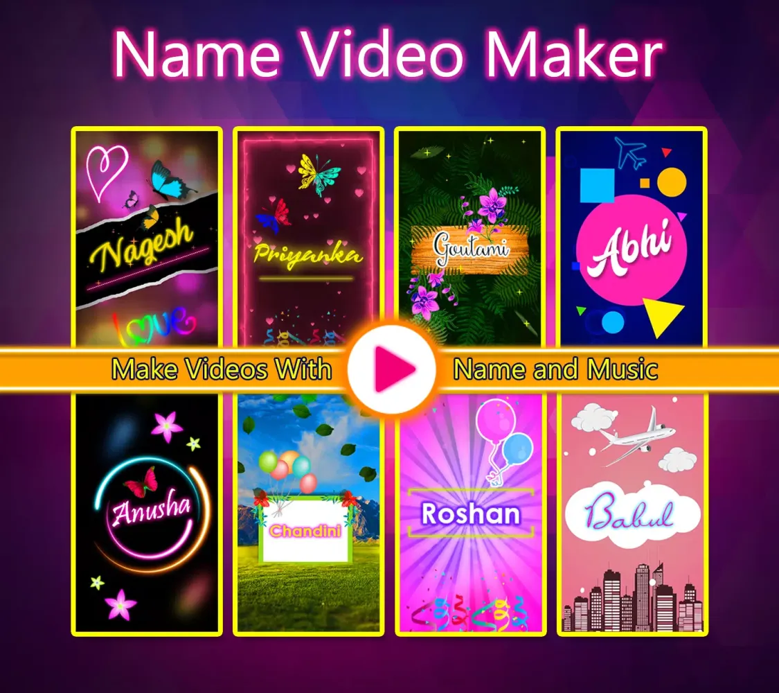 Zrzuty ekranu Name Video Maker - Status 2025