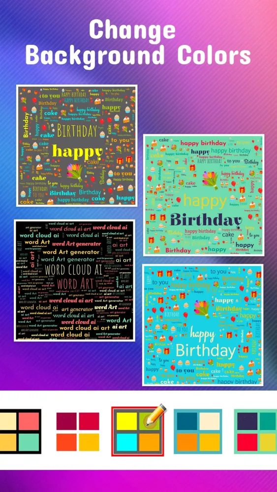 Capturas de pantalla de Word Cloud Ai Art Generator