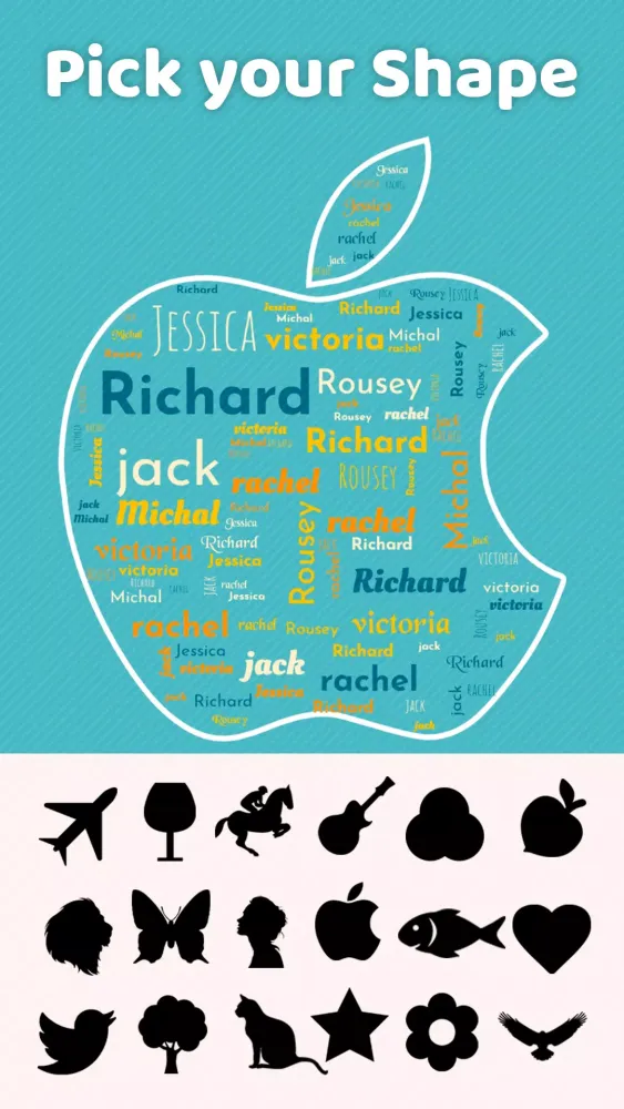 Capturas de pantalla de Word Cloud Ai Art Generator