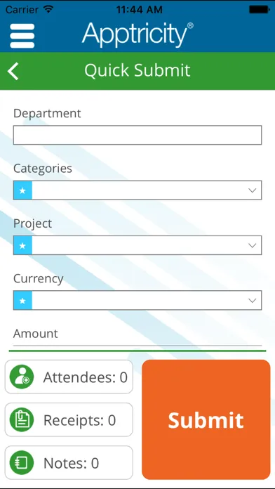 Captures d'écran de Apptricity Expense