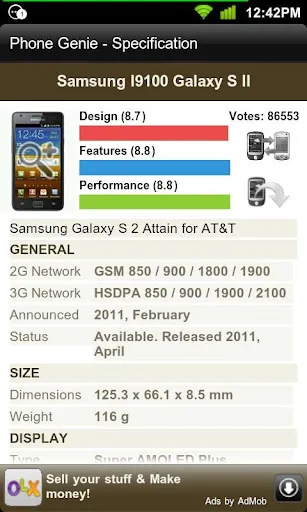 Phone Genie - GSMArena Browser Screenshots