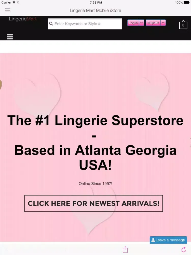 Lingerie Mart Wholesale iStore iPad  スクリーンショット