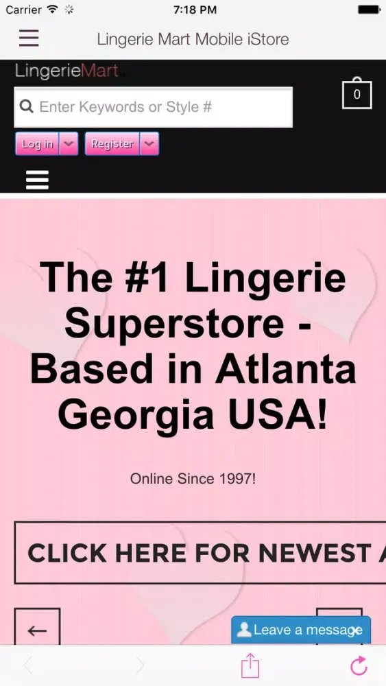 Lingerie Mart Wholesale iStore スクリーンショット