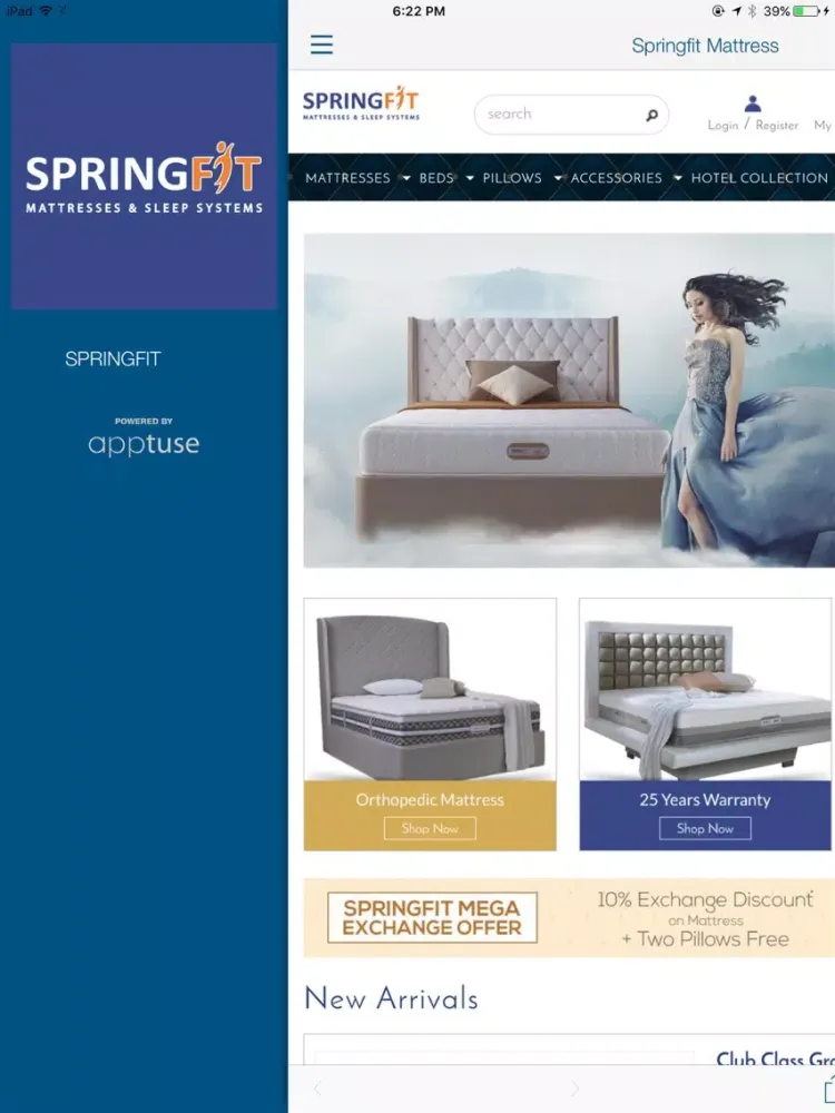 springfit mattress iPad 應用截圖