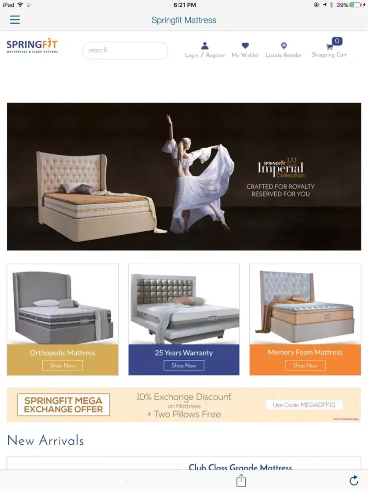 springfit mattress iPad 應用截圖