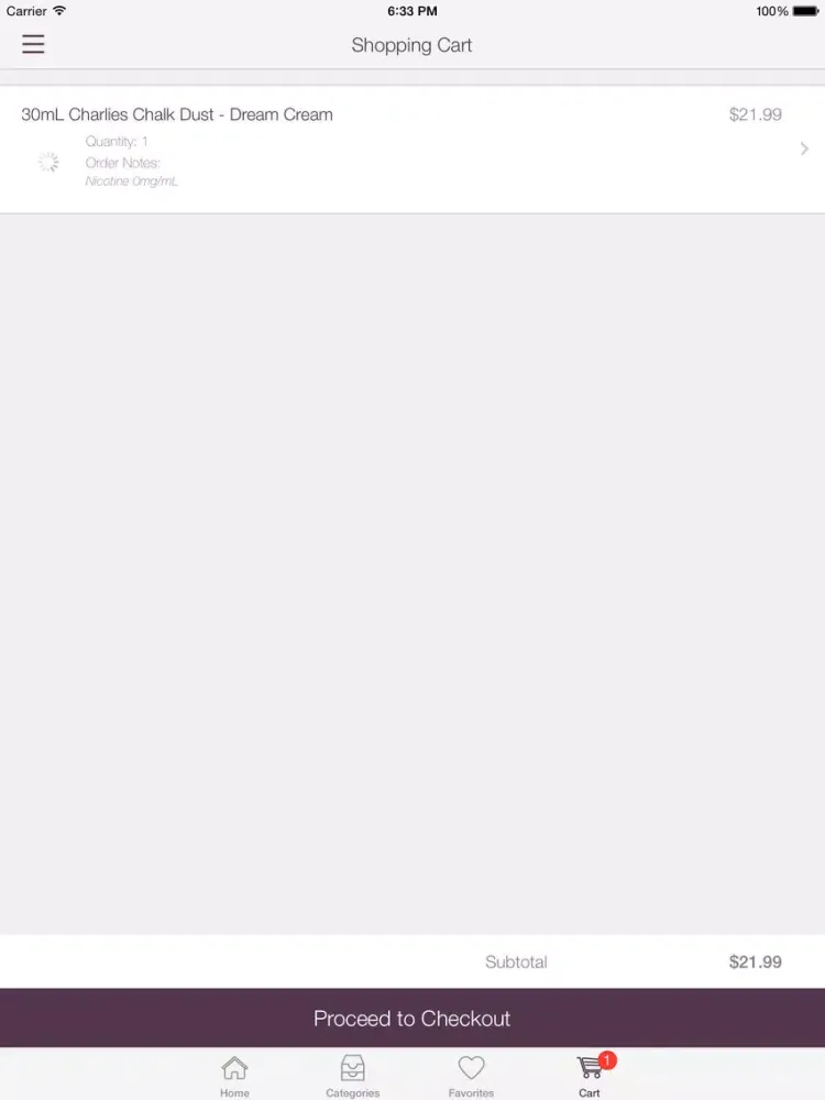 BuyVapor iPad  スクリーンショット
