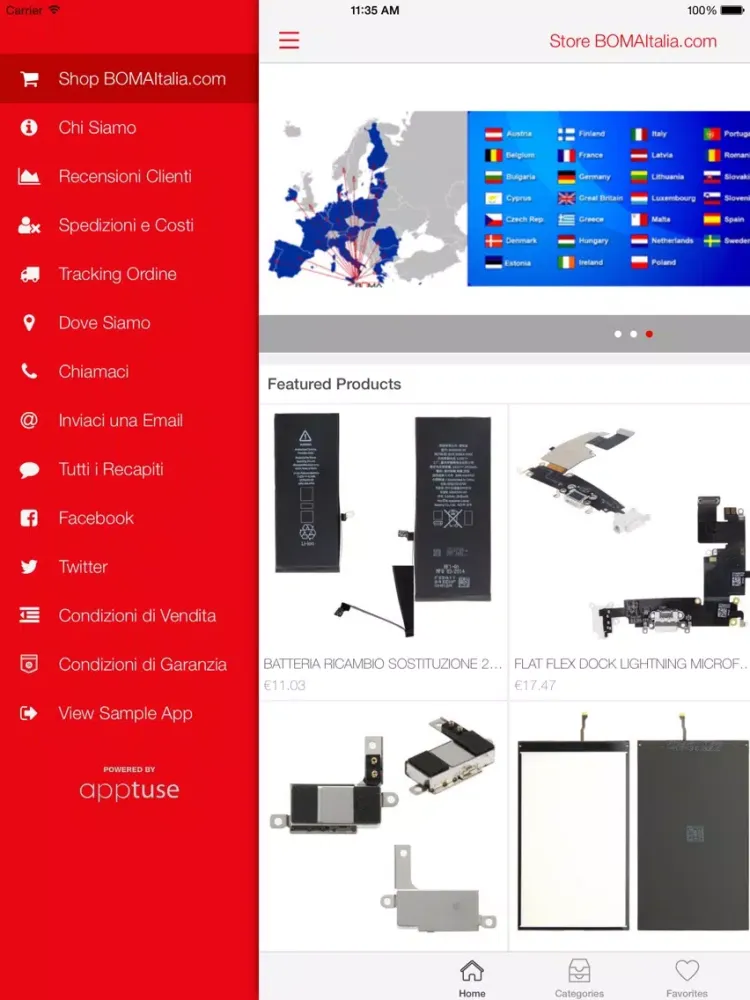 Скриншоты BOMAItalia.com iPad 