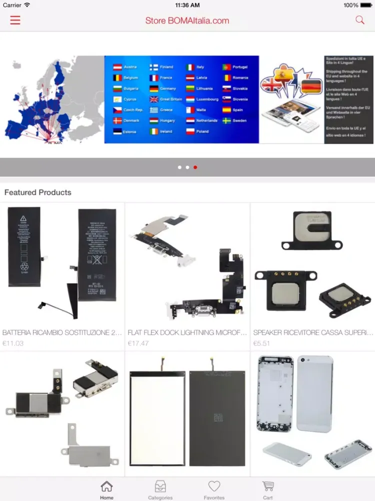 Скриншоты BOMAItalia.com iPad 