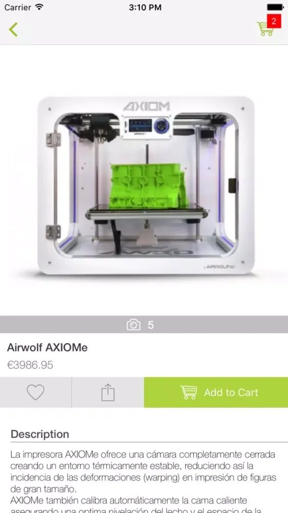 Tangkapan layar Impresoras3D.com