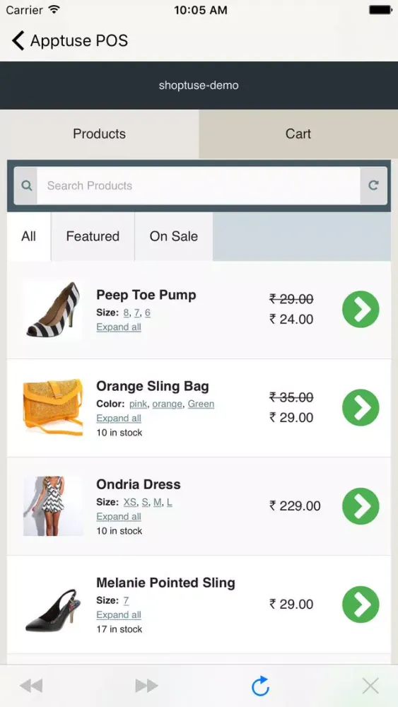 Apptuse POS Screenshots