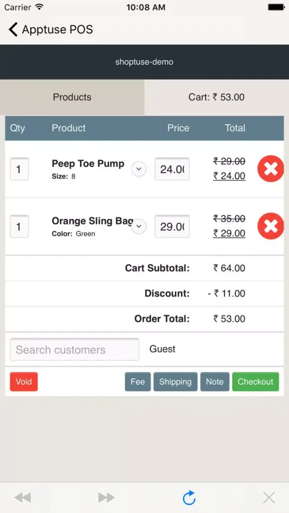 Apptuse POS Screenshots