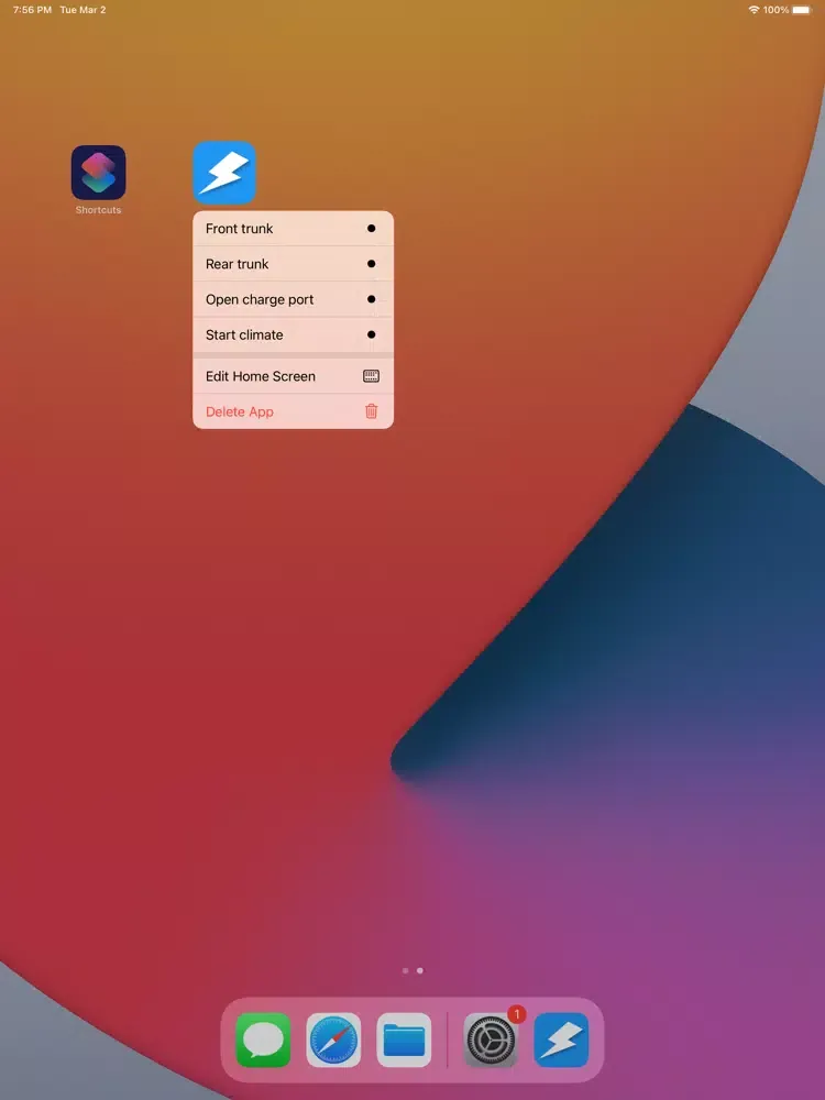 Capturas de tela do Bestla - Companion for Tesla iPad 
