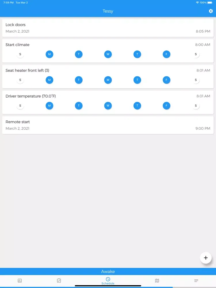 Capturas de tela do Bestla - Companion for Tesla iPad 