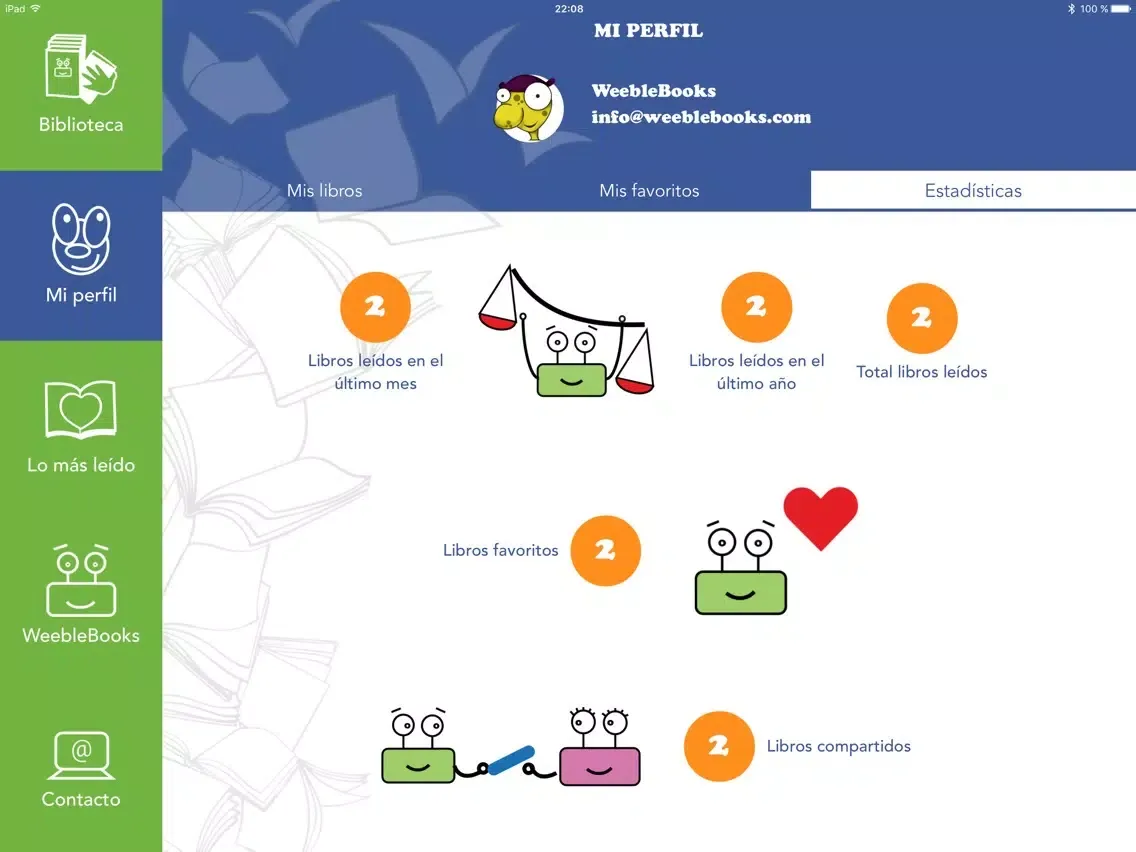 WeebleBooks - Libros gratuitos iPad  স্ক্রিনশট