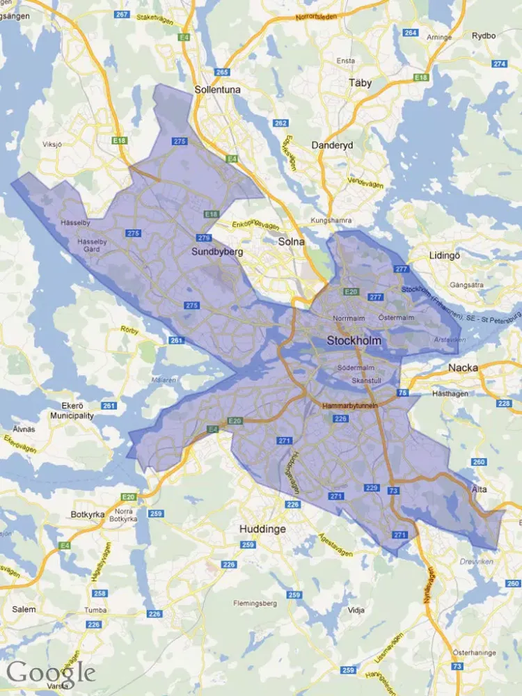 Screenshot di Gatuparkering Stockholm iPad 
