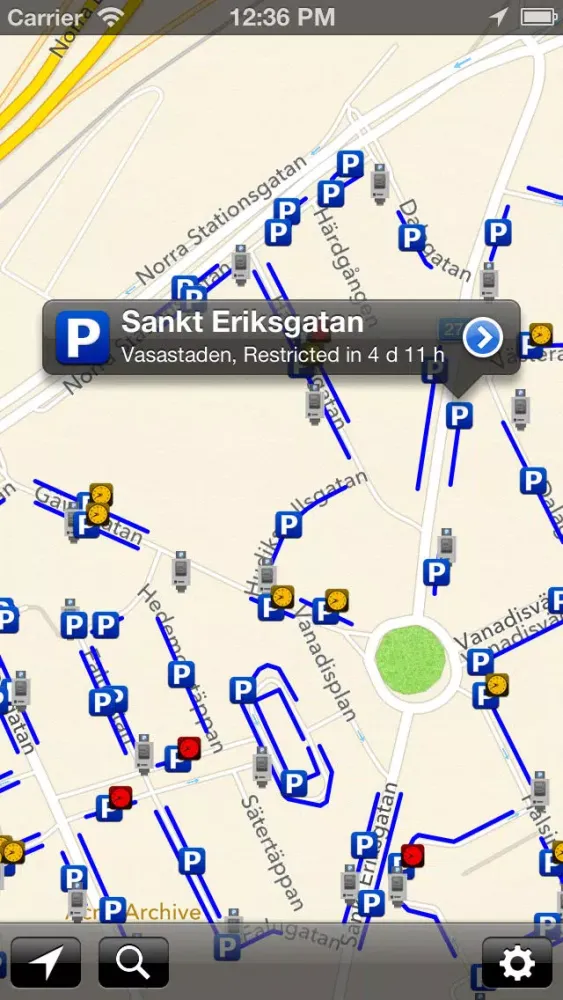 Screenshot di Gatuparkering Stockholm
