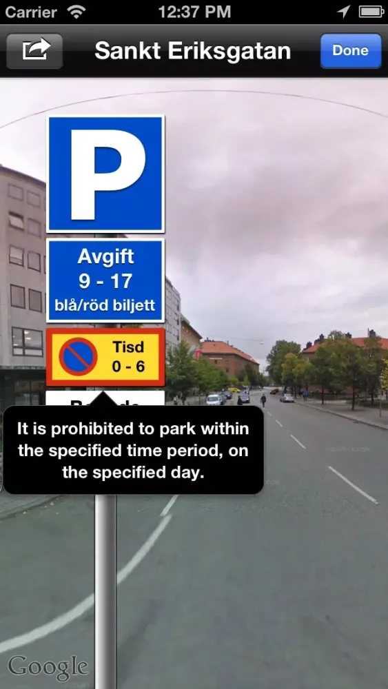 Screenshot di Gatuparkering Stockholm