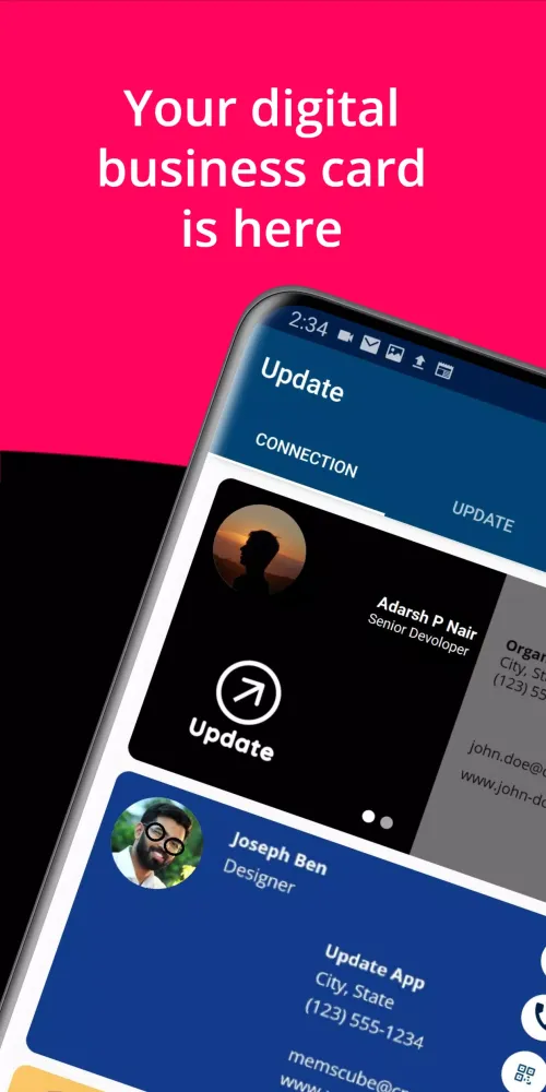 Zrzuty ekranu UpdateApp - Business card App